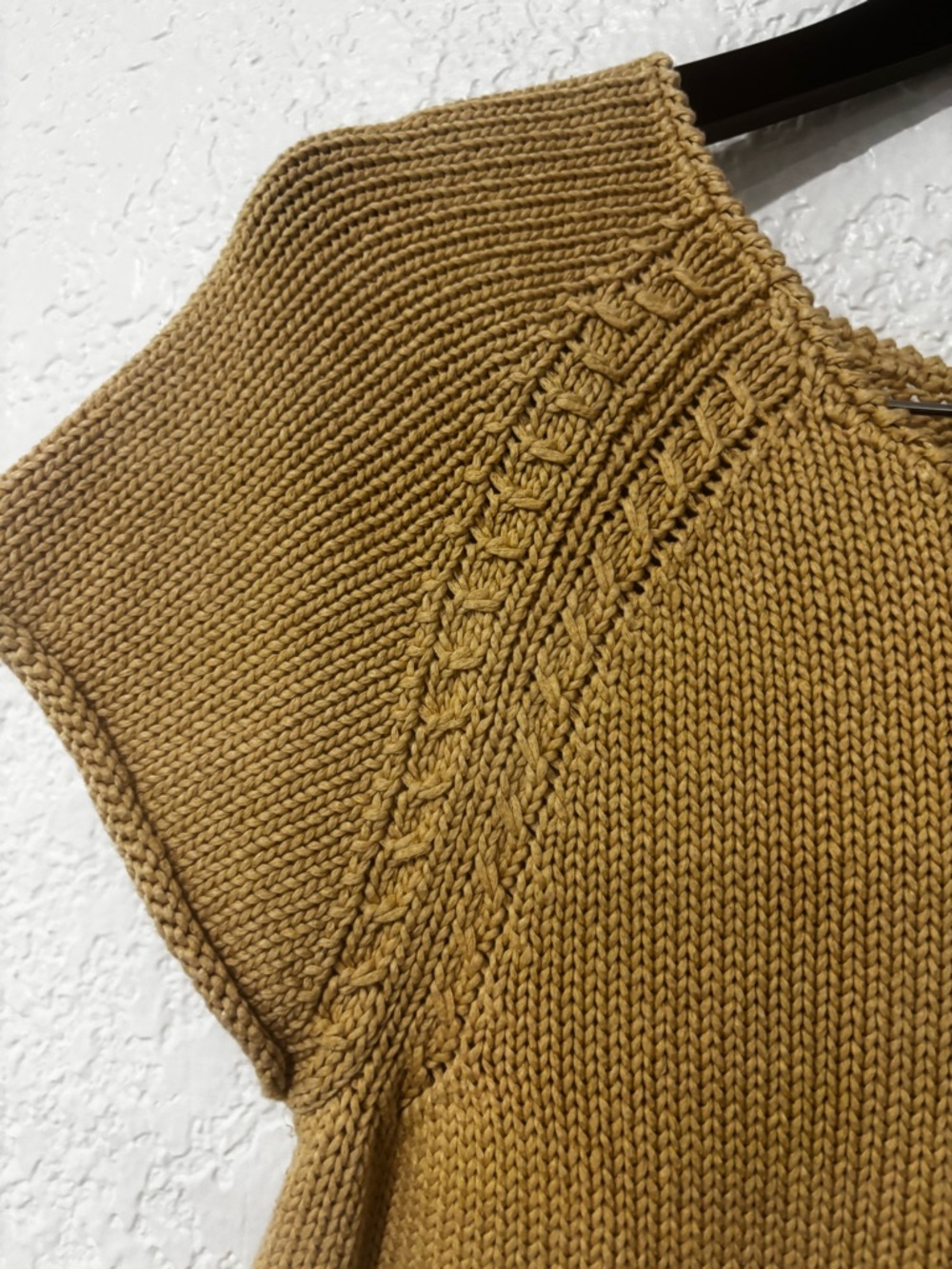 Talbots Mustard Short-Sleeve Knit Top - Picture 5 of 8